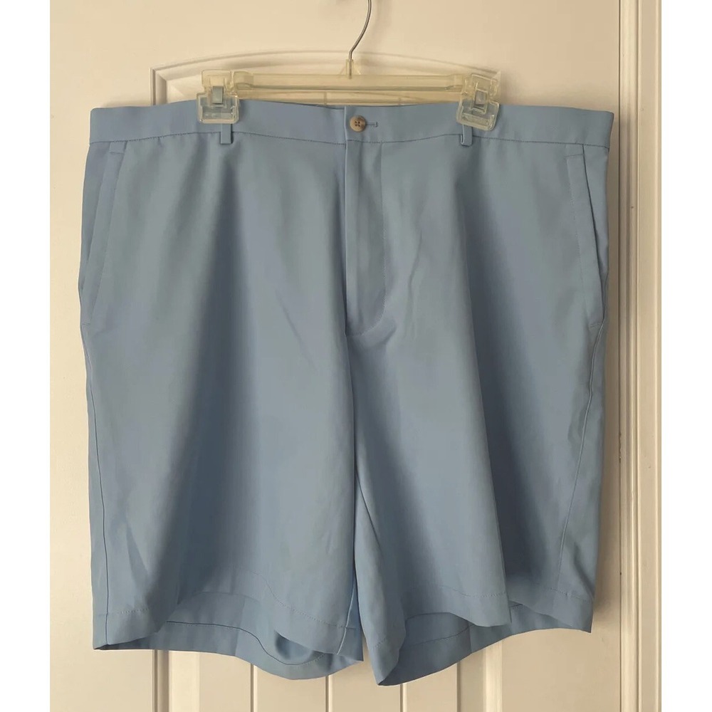Peter Millar Mens Golf Shorts 40 Sky Blue Polyester Wicking Fast Dry Chinos